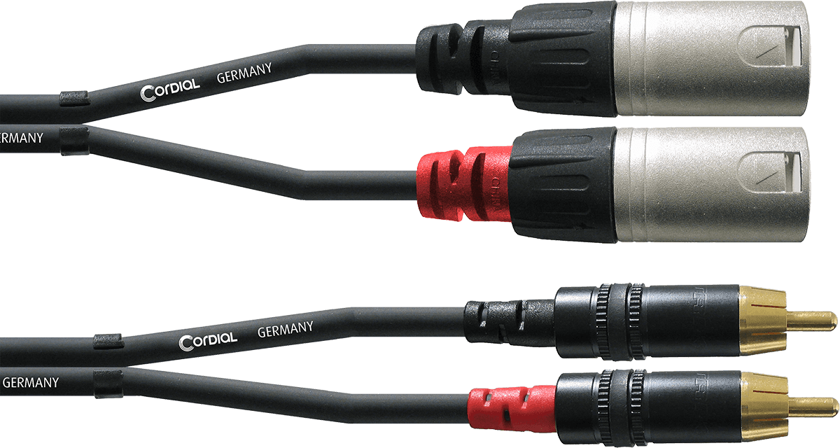Doppeltes Audiokabel XLR-Stecker/RCA 3 M