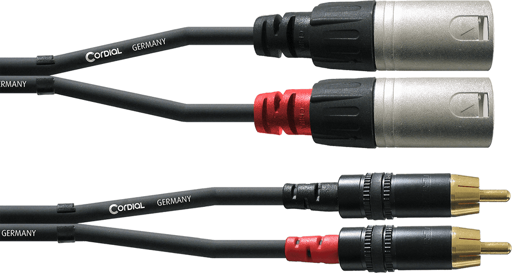 Cordial Doppeltes Audiokabel XLR-Stecker/RCA 3 M