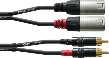 Doppeltes Audiokabel XLR-Stecker/RCA 3 M