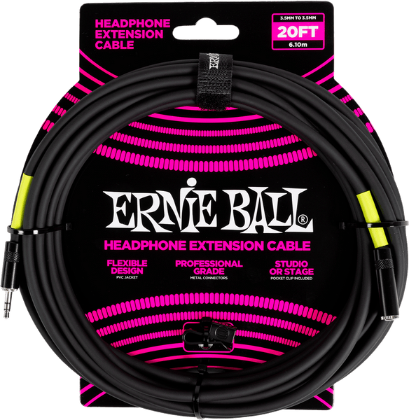 Effects Stereo-Mini-Klinke-auf-Mini-Klinke-Verlängerung 6M Schwarz