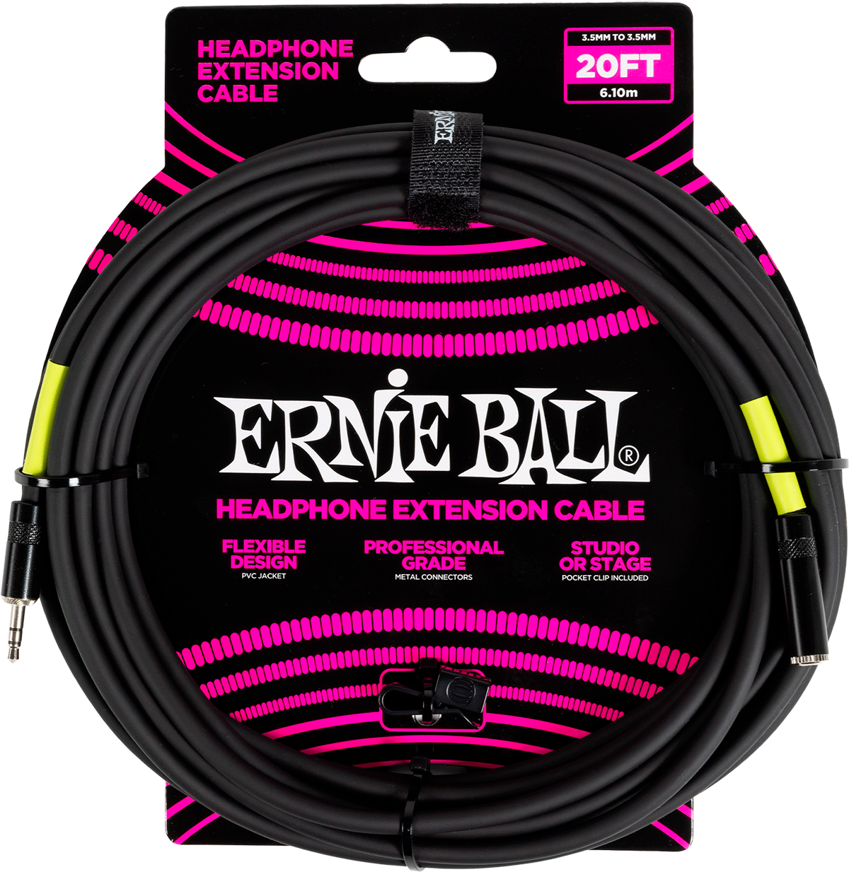 Effects Stereo-Mini-Klinke-auf-Mini-Klinke-Verlängerung 6M Schwarz