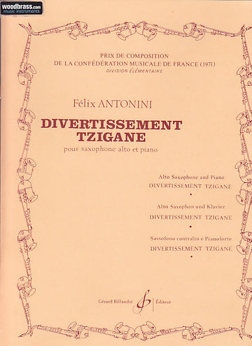 ANTONINI - DIVERTISSEMENT TZIGANE - SAXOPHONE