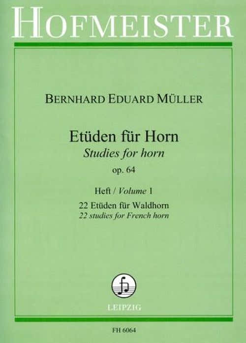 Muller B.E. - Etüden Op. 64 Bd. 1 : 22 Etüden - Horn