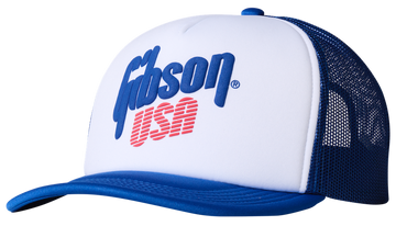 Gibson USA Schaumstoff-Trucker-Cap Weiß / Blau