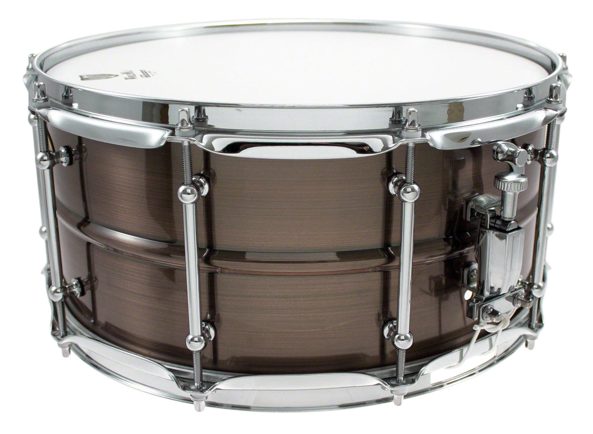 BKR-6514SH - BLACK DAWG 14" X 6.5" SNARE DRUM - BRUSHED RED COPPER BRASS SHELL