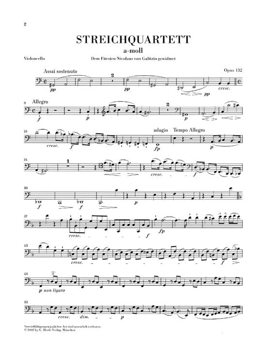 Beethoven L.V. - Streichquartett in a-Moll Op. 132