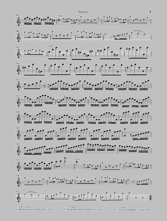 Vivaldi A. - Konzert für Flautino (Blockflöte/Flöte) und Orchester in C-Dur Op. 44 11 Rv 443