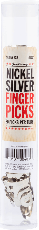 20 x 0,0225in Finger and Thumbpick Nickel