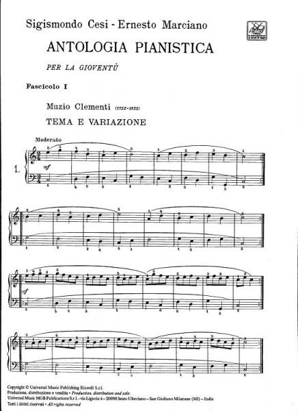 CESI - MARCIANO - ANTOLOGIA PIANISTICA PER LA GIOVENTU - PIANO