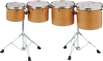 MID-PITCHED 4PC SINGLE HEAD CONCERT TOM SET VINTAGE ANTIQUE MAPLE