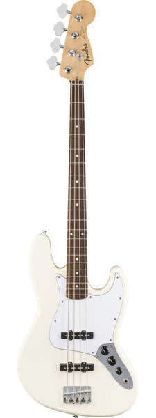 Fender Standard Jazz Bass LRL weißes Schlagbrett Olympic White