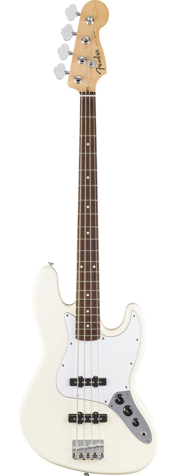 Standard Jazz Bass LRL White Pickguard Olympic White