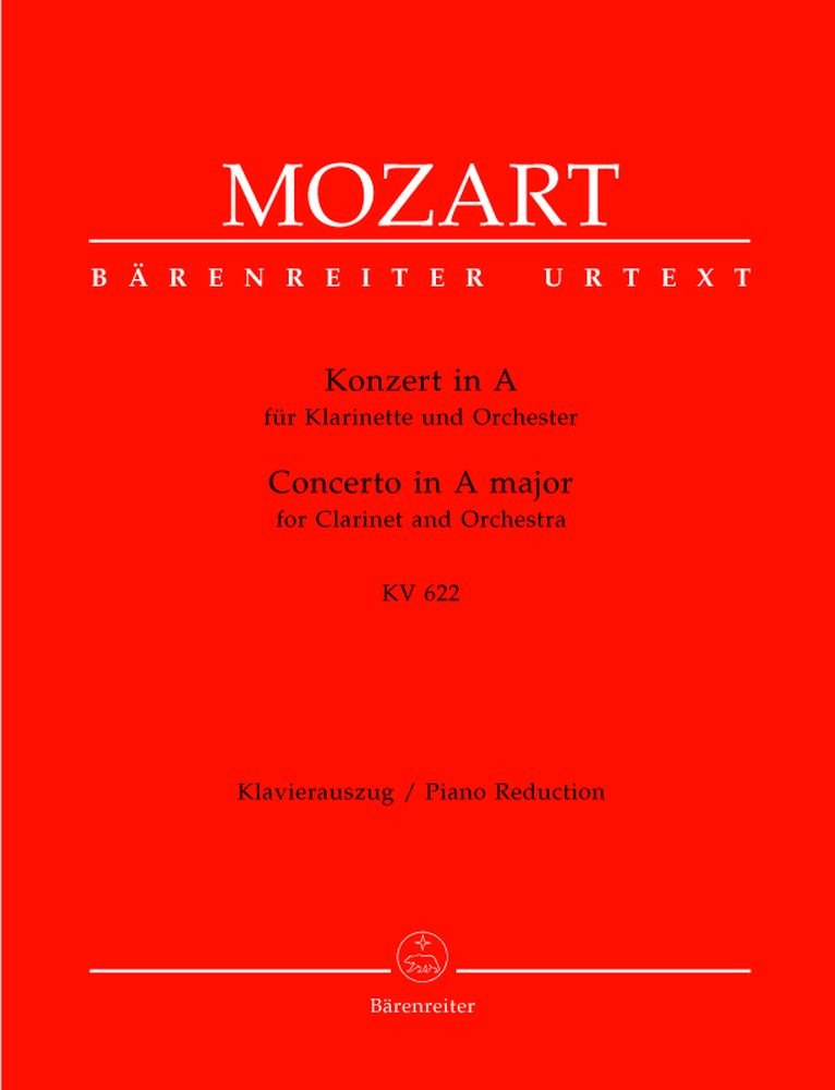 MOZART W.A. - KONZERT IN A KV 622 - KLARINETTE KLAVIER