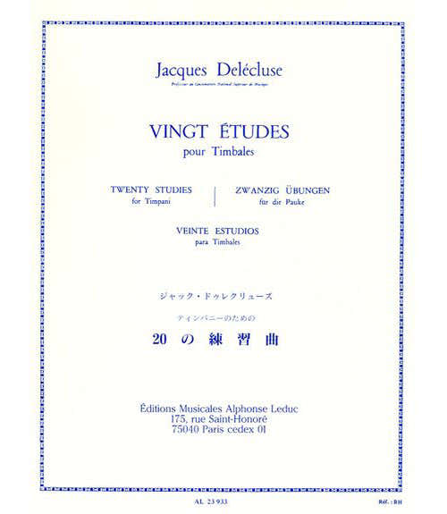 Delecluse Jacques - 20 Etüden - Pauken