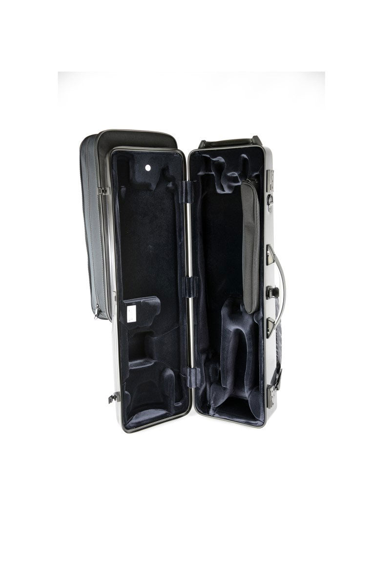 Bassklarinetten-Etui in C Hightech + Etui 2 Klarinetten B/A - Schwarz Carbon