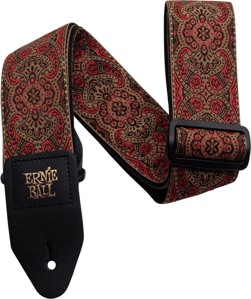 Ernie Ball JACQUARD CRIMSON PAISLEY STRAP