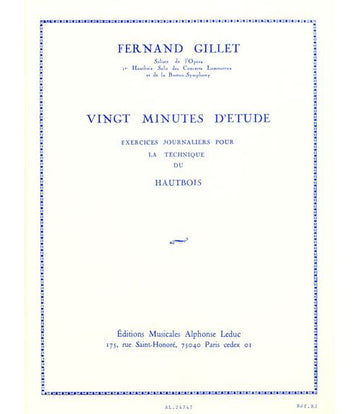GILLET - 20 MINUTES D'ETUDE - HAUTBOIS