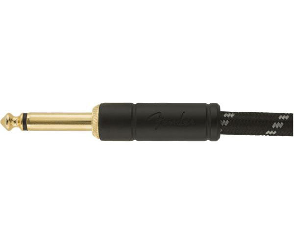 DELUXE INSTRUMENT CABLE STRAIGHT/ANGLE 10' BLACK TWEED