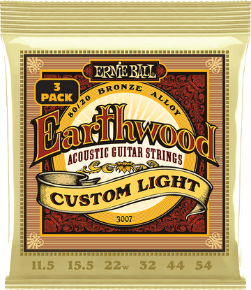 CORDES EARTHWOOD 80/20 BRONZE CUSTOM LIGHT 11,5-54 - PACK DE 3