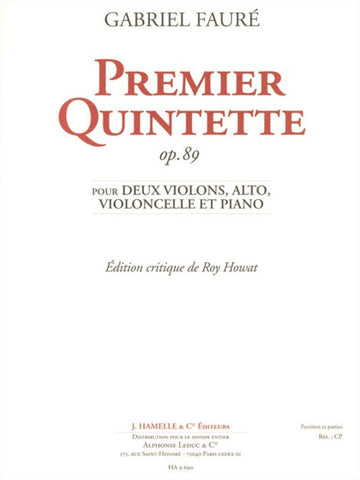 Faure Gabriel - Quintette N°1 Op.89 - Conducteur & Parties