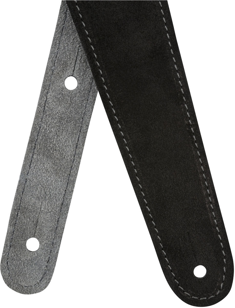 2" Wildledergurt Schwarz/Grau wendbar