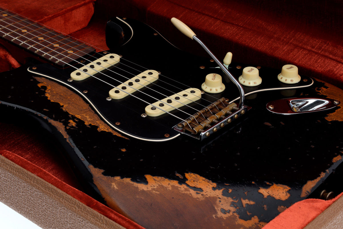 CS Stratocaster LTD Super Heavy Relic 3a RW Aged Black #CZ579437