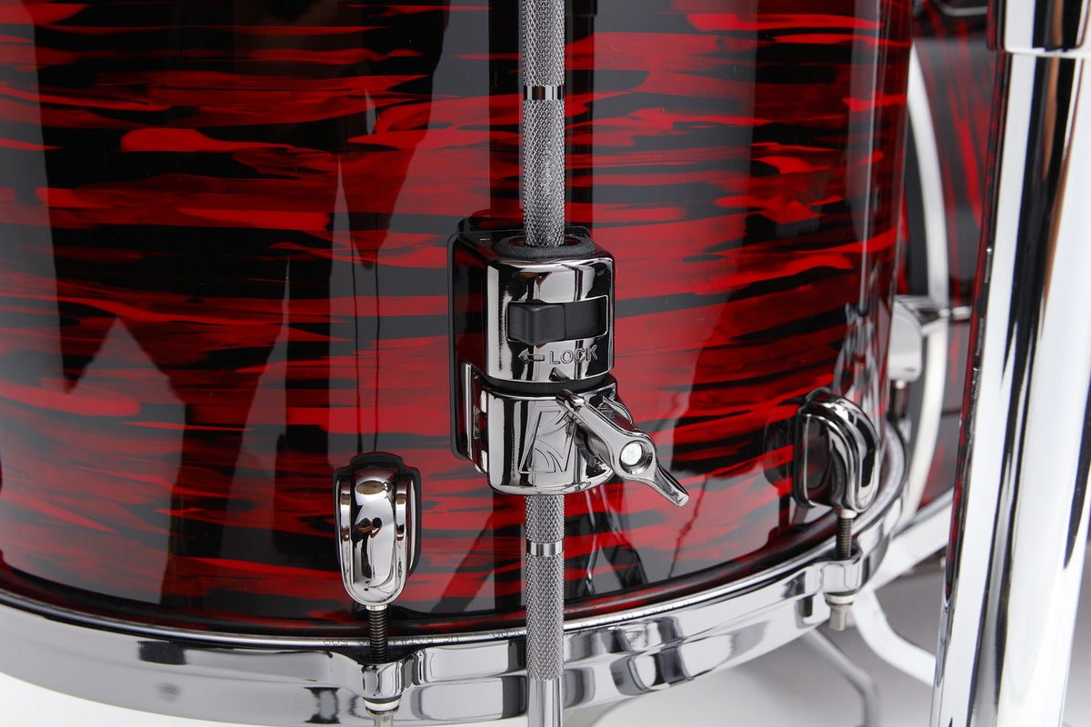 STARCLASSIC MAPLE STAGE 22 DRUM KIT BLACK NICKEL SHELL HARDWARE RED OYSTER