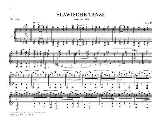 Dvorak A. - Slavonic Dances Op. 46 Piano FOUR-hands