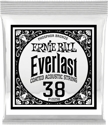 .038 EVERLAST COATED PHOSPHOR BRONZE ACOUSTIC GUITAR STRINGS