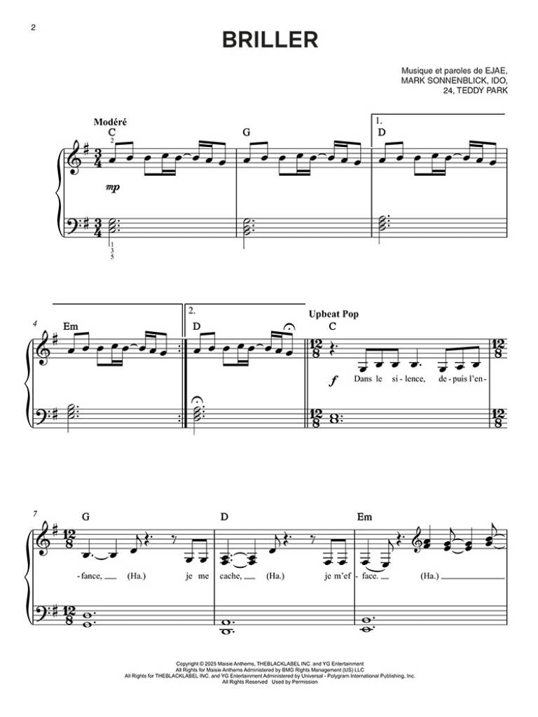 KPop Demon Hunters Piano