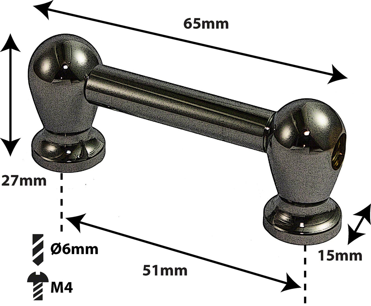 TL1S51B-BK - SPANNBCKCHEN TUBELUG BASSDRUM SCHWARZE - 51MM - EINZIGEN SPANNSCHRAUBEN (X1)