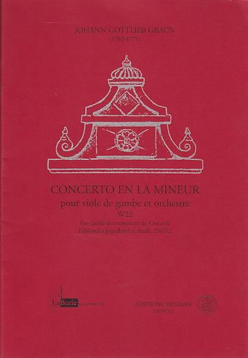 GRAUN CONCERTO EN LA MINEUR