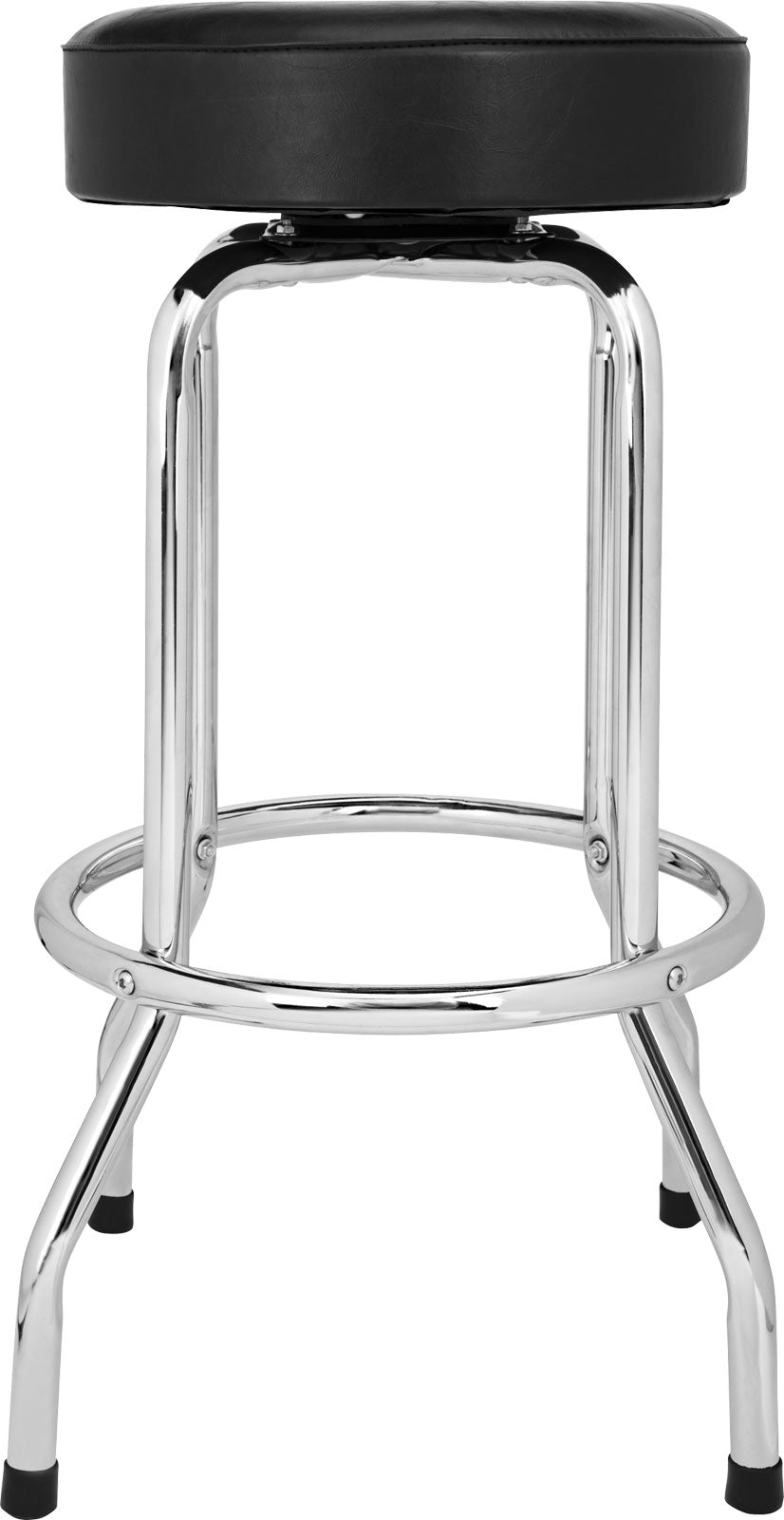 Barhocker mit Chevron-Logo Schwarz-Chrom 30"