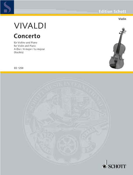 VIVALDI ANTONIO - CONCERTO IN A MAJOR OP. 4/5 RV 347 - VIOLIN STRING ORCHESTRA AND ORGAN