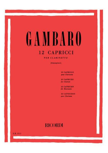 GAMBARO G.B. - 12 CAPRICCI - CLARINETTE