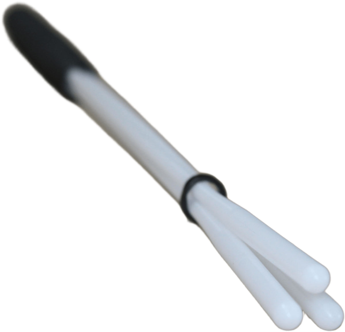 C-BT09 Tamborim-Schlagstock mit 3 ausgestellten Strängen, weiß, 36 cm - hart