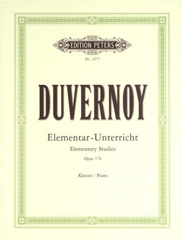 DUVERNOY JEAN BAPTISTE - ELEMENTARY STUDIES OP.176 - PIANO