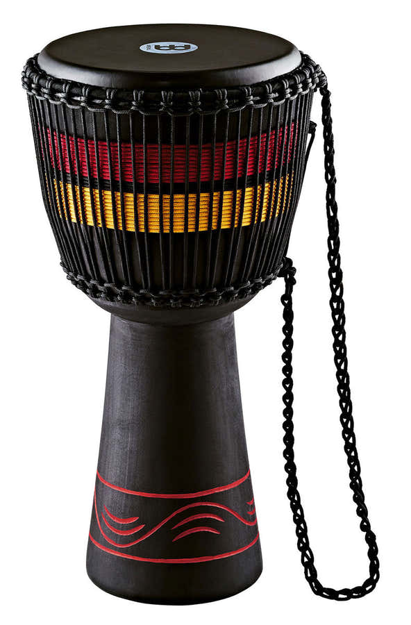 DJEMBE  FIBRE 12" RED NATURAL