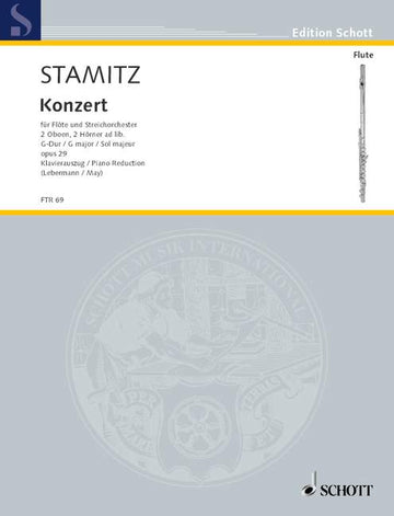 Stamitz Carl - Concerto Sol Majeur Op. 29 - Flute And String Orchestra 2 Oboes 2 Horns Ad Lib.