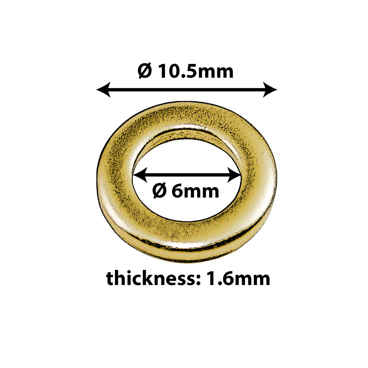 SW-BR - Goldene Metall-Unterlegscheibe Für Zugstäbe (X2)