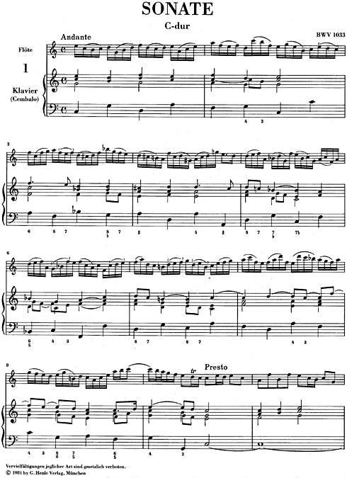 BACH J.S. - FLUTE SONATAS VOLUME II (3 SONATAS ASCRIBED TO J. S. BACH - WITH VIOLONCELLO PART)