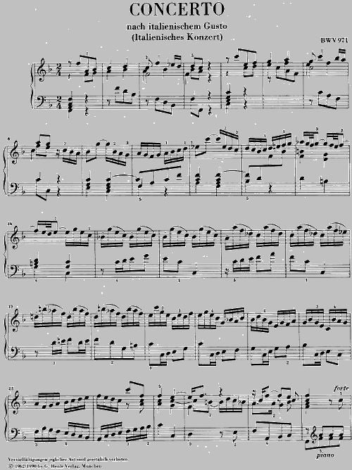 Bach J.S. - Italian Concerto BWV 971
