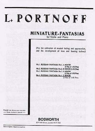 Portnoff - Faisie Russe N°4 - Violine,Klavier