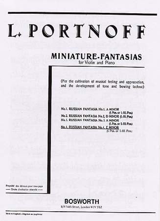 Portnoff - Faisie Russe N°4 - Violine,Klavier