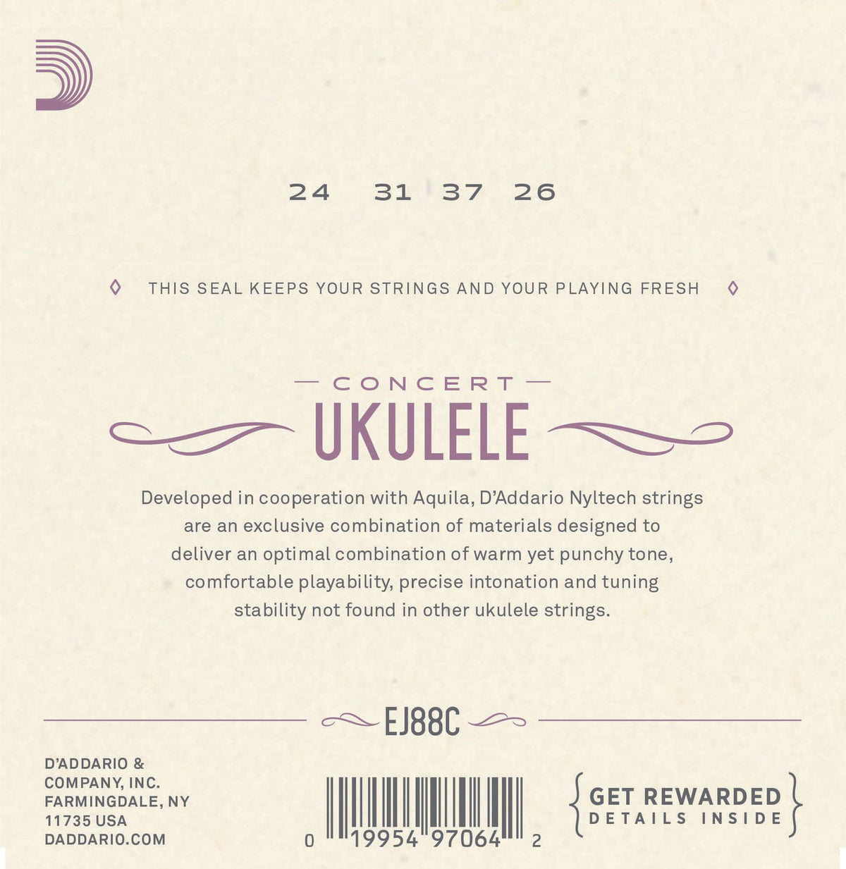 EJ88C Nyltech Ukulele Saiten Konzert