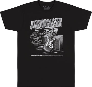 Fender Stratocaster 70Th Anni Tee Black L