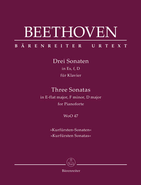 Beethoven L.V. - Three Sonatas In E-Flat Major F Minor D Major Woo 47 Kurfursten Sonatas - Piano