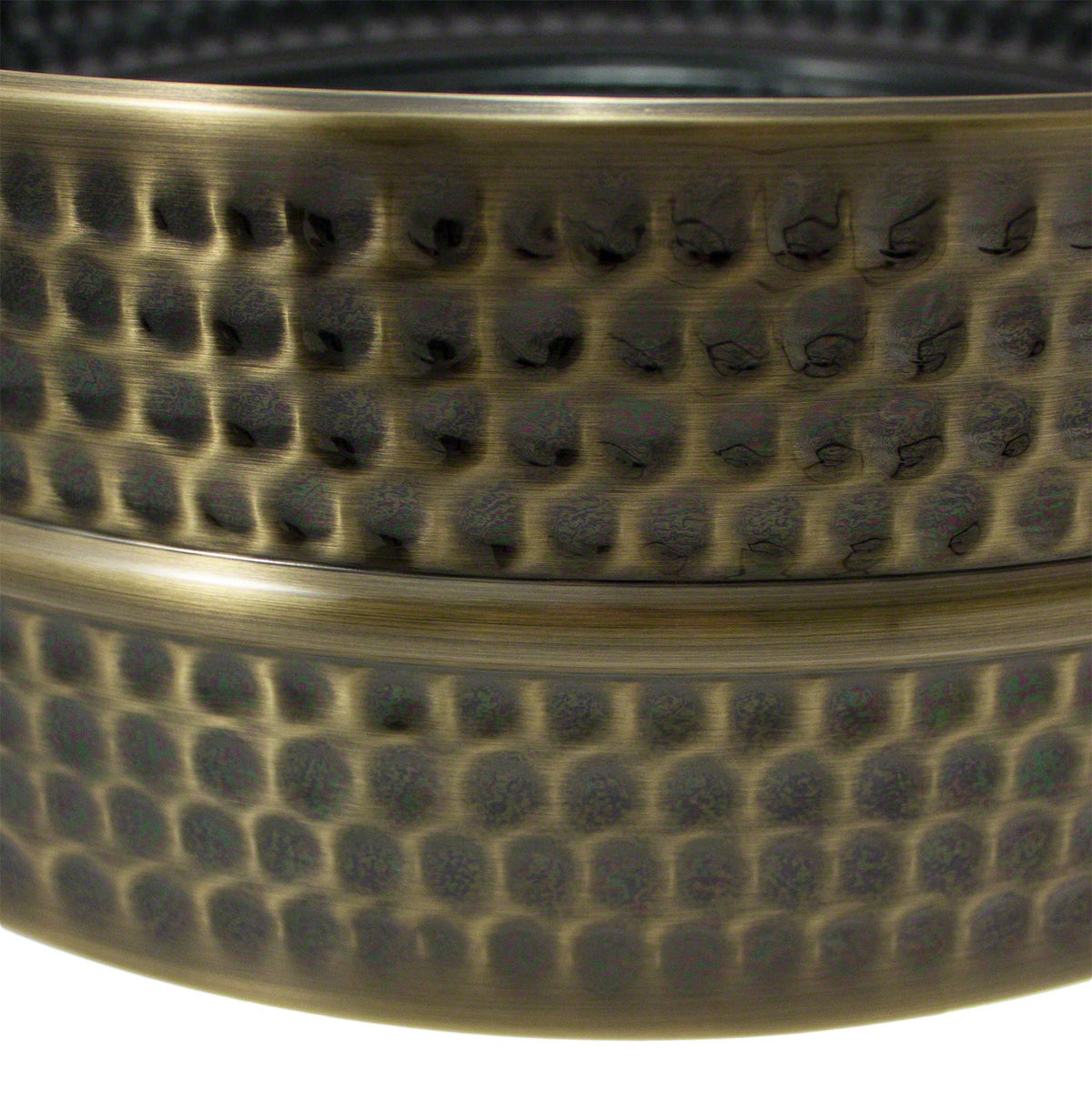 14X5 Gehämmerter Messingkessel Schwarzes Nickel (Messing)