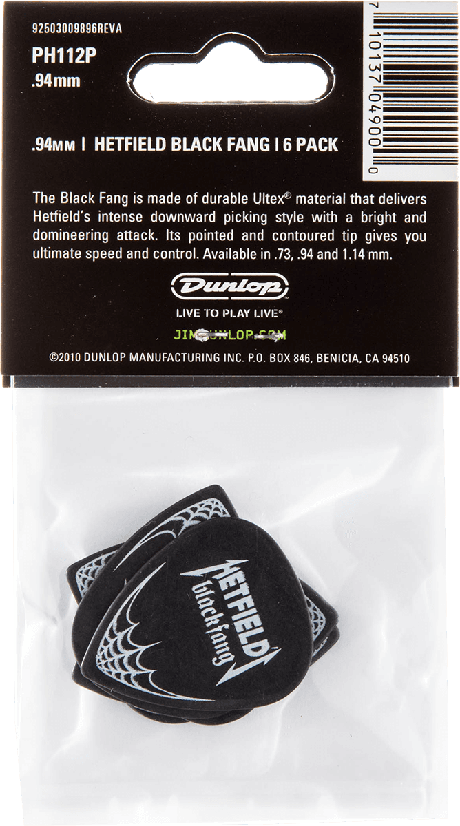 6 x 0,94mm Ultex Hetfield's Black Fang