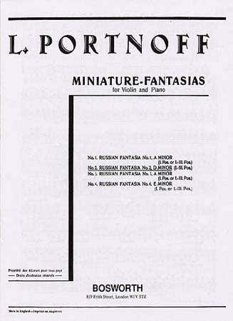 Portnoff - Faisie Russe N°2 Re Mineur - Violine / Klavier